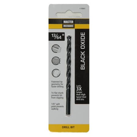 Swivel 0.20 x 3.62 in. Master Mechanic Oxide Drill Bit - Black SW3855534